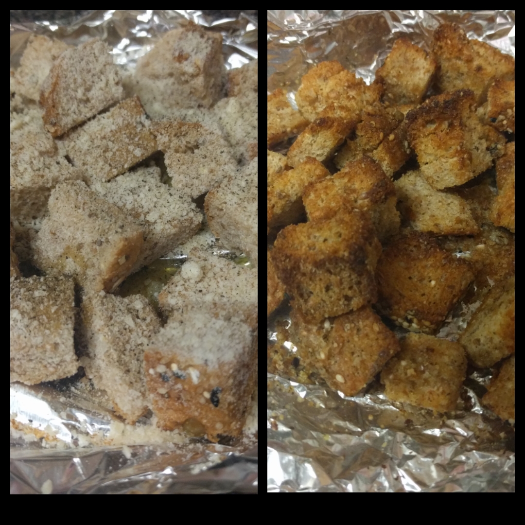 Homemade Gluten Free Garlic Parmesan Croutons