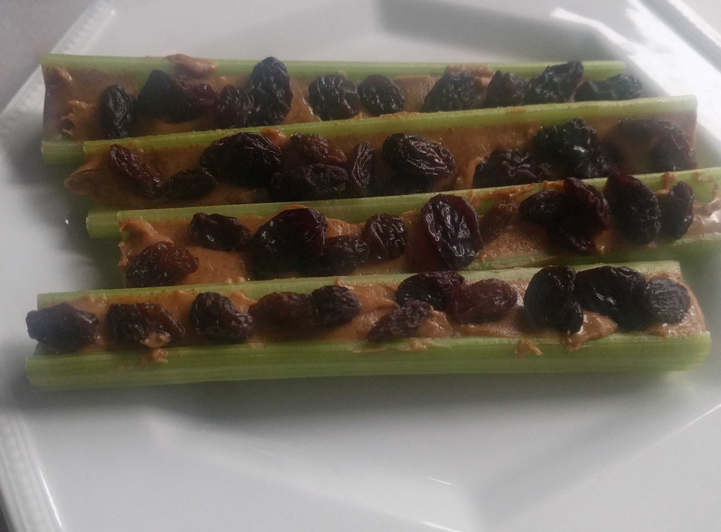Almond Butter Ants on a Log