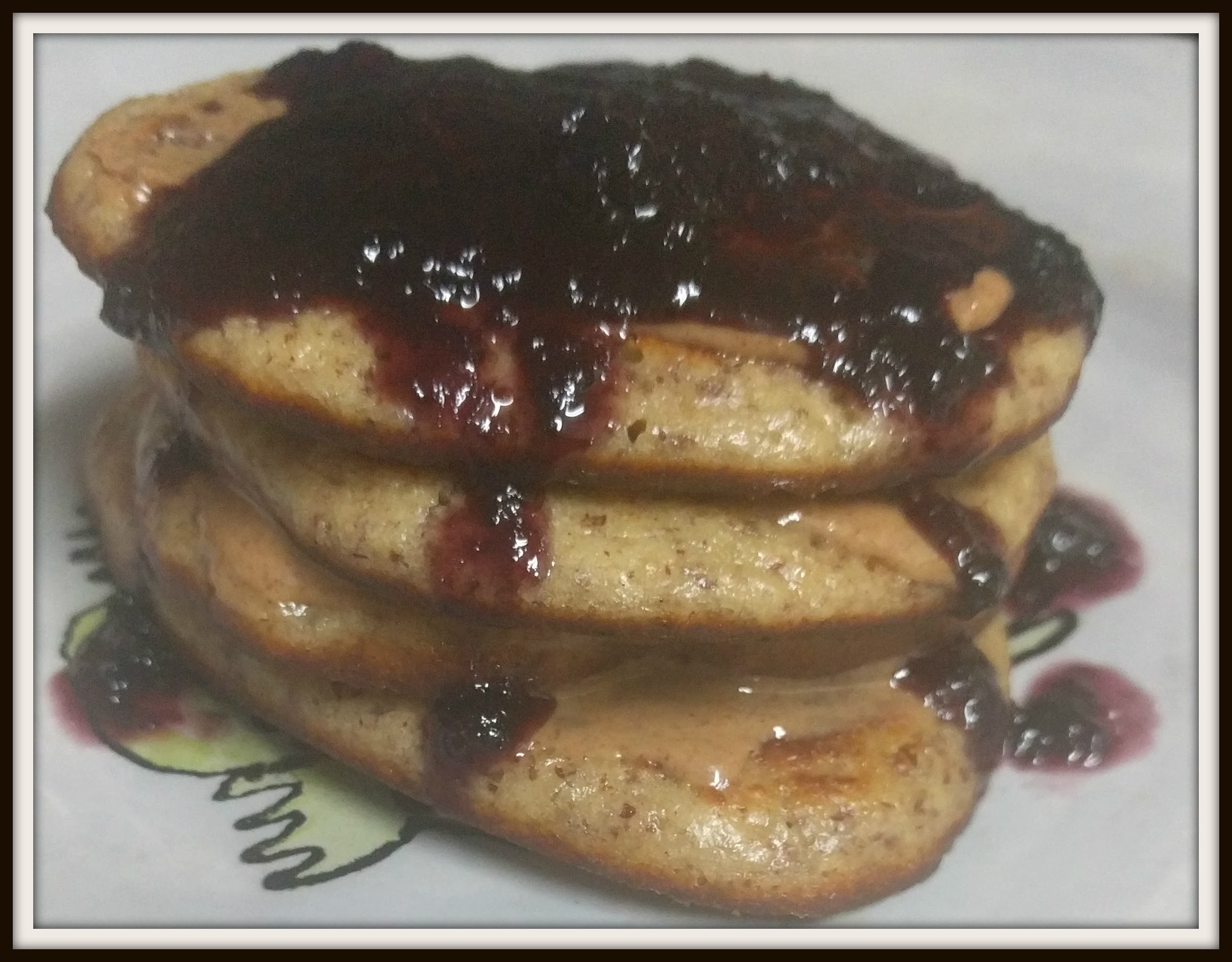 Almond Flour Almond Butter Pancakes and Blueberry Syrup/ “PB”& J Pancakes
